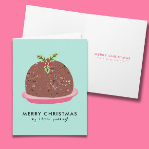 Carte De Remerciements Illustration de pudding moderne de Noël joyeux