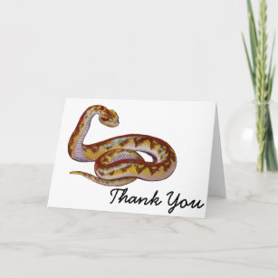Carte De Remerciements Illustration de serpent vintage