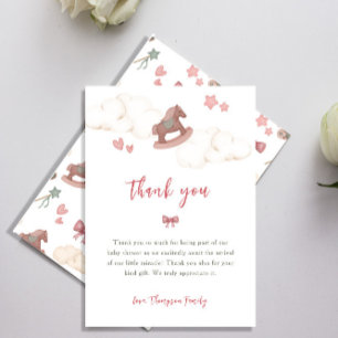 Carte De Remerciements Illustration du nuage Whimsical Boho Horse