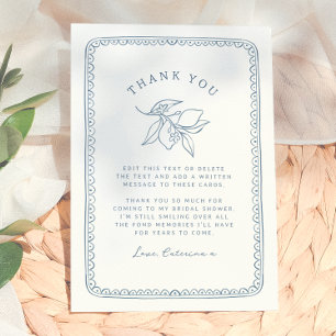 Carte De Remerciements Illustration Fantaisiste de Citron Baby Shower B
