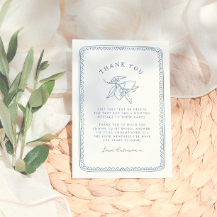 Carte De Remerciements Illustration Fantaisiste de Citron   Baby Shower B