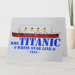 Carte De Remerciements Illustration Titanic RMS - White Star Line 1912