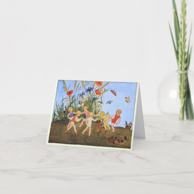 Carte De Remerciements Illustration vintage de Freddie Langeler (Devant)