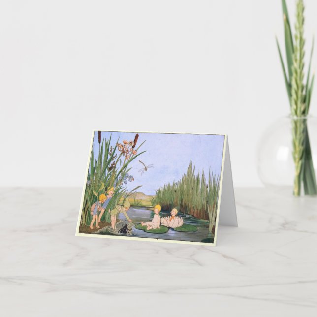 Carte De Remerciements Illustration vintage par Freddie Langeler (Devant)