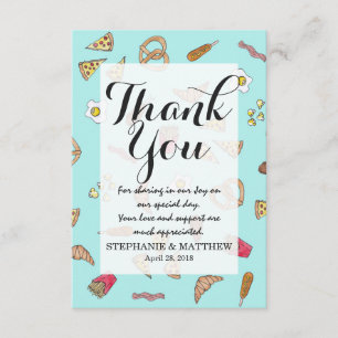 Carte De Remerciements Illustrations de l'aquarelle des fourrures de pizz