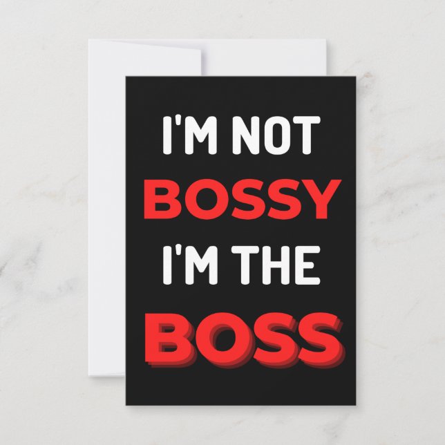 Carte De Remerciements I'm Not Bossy I'm The Boss (Devant)