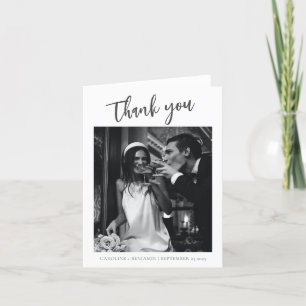 Carte De Remerciements Image de mariage minimaliste moderne tendance en s