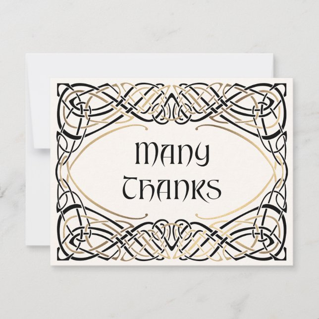 Carte De Remerciements Imaginaire Celtic Mariage médiéval (Devant)