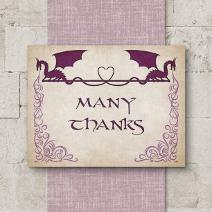 Carte De Remerciements Imaginaire Dragon Gamer