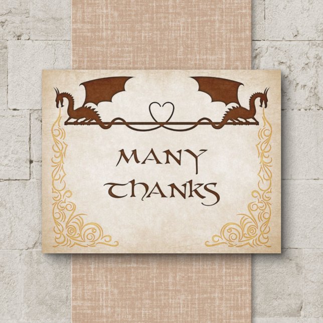 Carte De Remerciements Imaginaire Dragon Gamer (Créateur téléchargé)