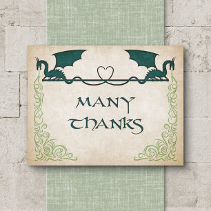 Carte De Remerciements Imaginaire Dragon Gamer