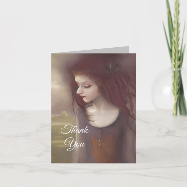 Carte De Remerciements Imaginaire Whimsical Petite Fée (Devant)