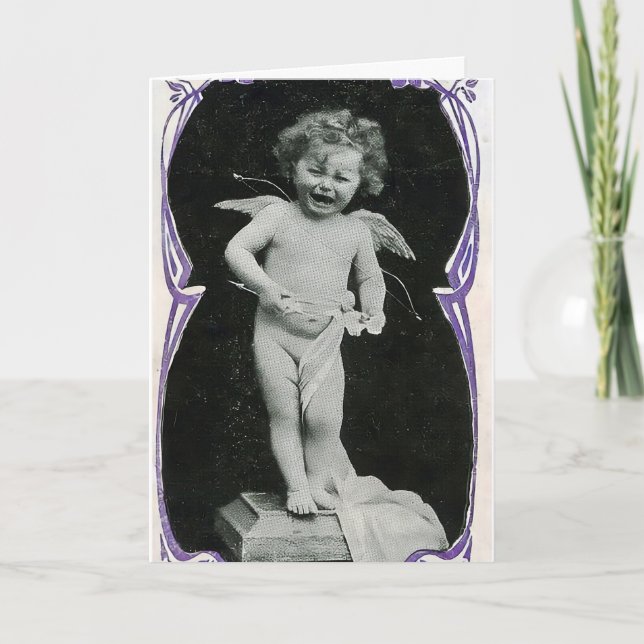 Carte De Remerciements Impression de l'ange triste Cherub (Devant)
