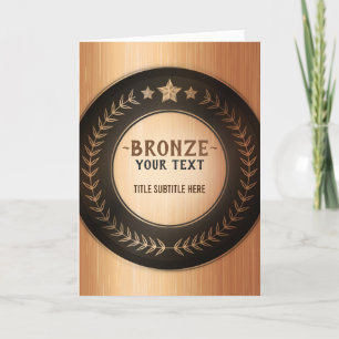 Carte De Remerciements IMPRESSION SUR MESURE MÉDAILLE DIY Bronze AJOUTEZ 