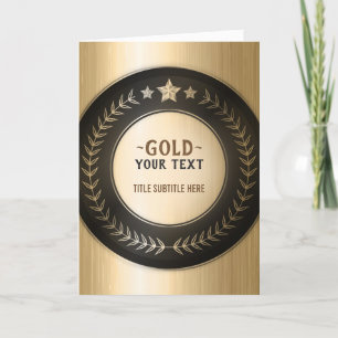 Carte De Remerciements IMPRESSION SUR MESURE MÉDAILLE DIY Or #1 AJOUTEZ V