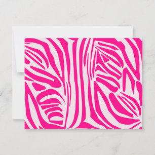 Carte De Remerciements Impression zèbre rose