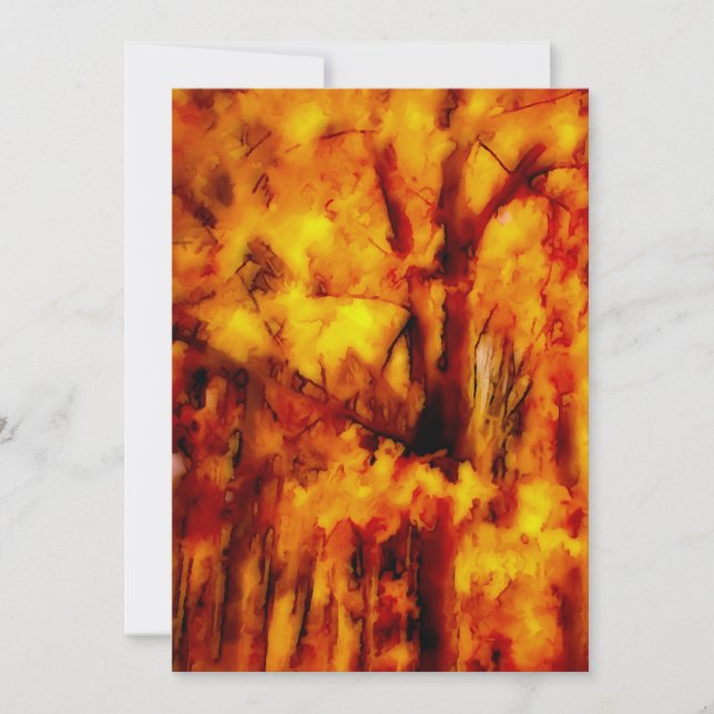 Carte De Remerciements Impressions d'automne d'or (Devant)