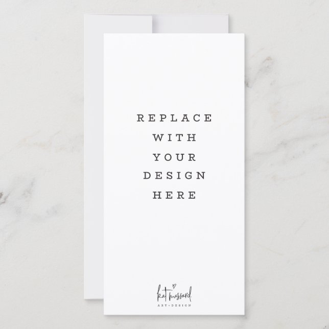 Carte De Remerciements IMPRIMER COMMANDE 4 x 8 pouces Portrait haute vert (Devant)