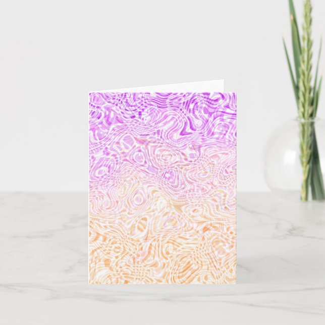 Carte De Remerciements Indicateur Trippy Squiggly Boho Abstrait Trixic Pr (Devant)
