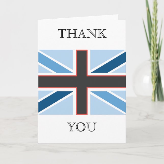 Carte de remerciements indicateur Union Jack (Devant)