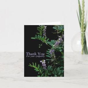 Carte De Remerciements Indigo 3 Floral Sympathy Thank You Note Card