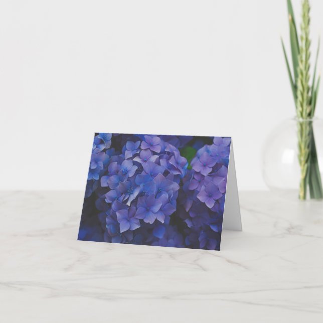 Carte De Remerciements Indigo Hydrangea Dusk Note Card (Devant)