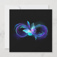 Infinité brillante avec papillon magique