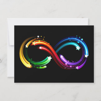 Carte De Remerciements Infinity symbol of rainbow comets