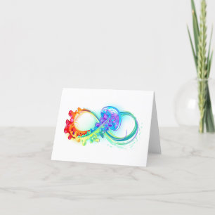 Carte De Remerciements Infinity with Rainbow Jellyfish