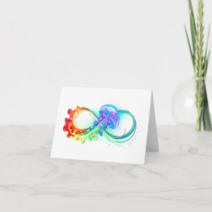 Carte De Remerciements Infinity with Rainbow Jellyfish