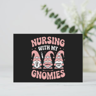 Carte De Remerciements Infirmière avec mes Gnomies Infirmière Gnome Vie V