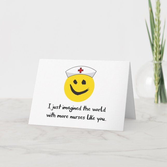 Carte De Remerciements Infirmière Merci, Imaginer Plus D'Infirmières Comm (Devant)