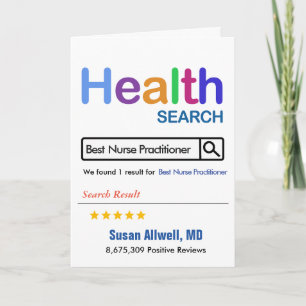 Carte De Remerciements Infirmière praticienne Funny Cadeau Meilleur denti