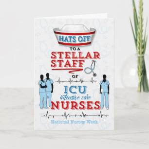 Carte De Remerciements Infirmières de l'ICU à la Semaine nationale des in