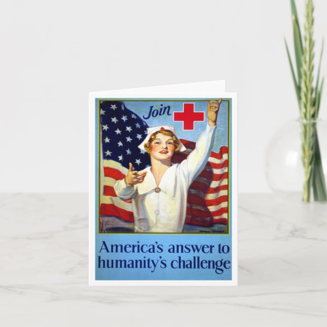 Carte De Remerciements Infirmières - La réponse américaine au défi de l'h (Devant)