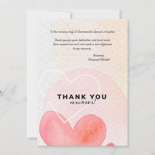 Carte De Remerciements Infirmières Mercis