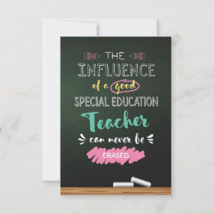 Carte De Remerciements Influence d'un bon enseignant d'enseignement spéci