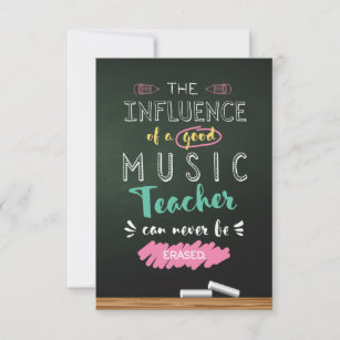 Carte De Remerciements Influence d'un bon professeur de musique