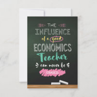 Influence d'un bon professeur d'économie
