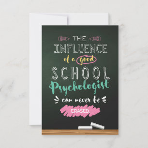 Carte De Remerciements Influence d'un bon psychologue scolaire