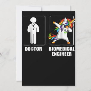 Carte De Remerciements Ingénieur biomédical Unicorn Dabbing Amoureux amus
