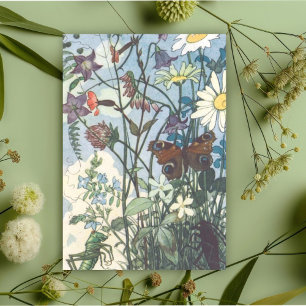 Carte De Remerciements Insectes vintages de prairie du matin, autres Wenz