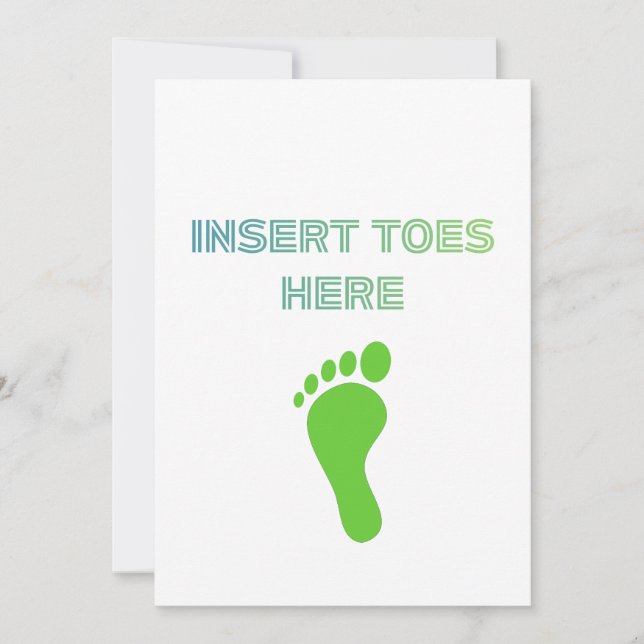 Carte De Remerciements Insert Toes Here (Devant)