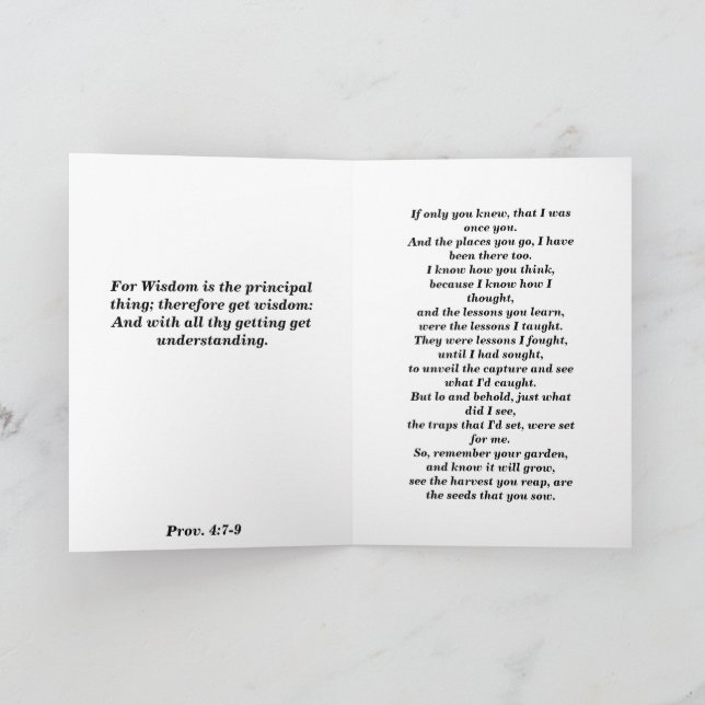 Carte De Remerciements Inspiration, encouragement, foi, espoir (Intérieur)