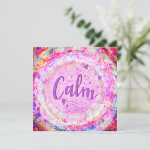 Carte De Remerciements Inspirationnel floral rose et calme