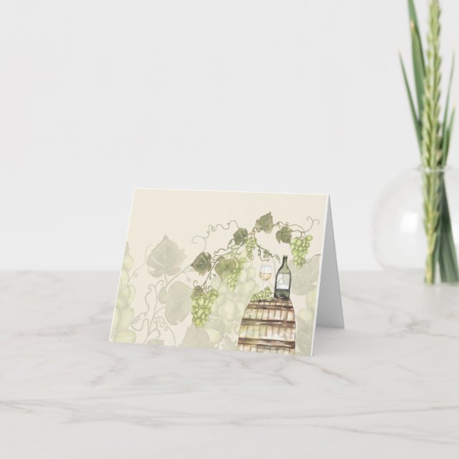 Carte De Remerciements Inspiré du vin et du vignoble (Devant)