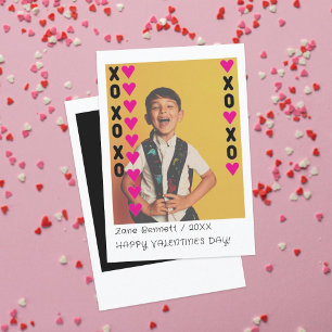 Carte De Remerciements Instant Photo Kids School Valentine's Day Card