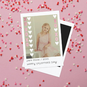 Carte De Remerciements Instant Photo Kids School Valentine's Day Card