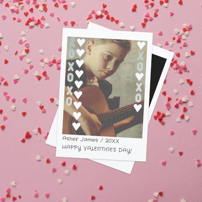 Carte De Remerciements Instant Photo Kids School Valentine's Day Card (Créateur téléchargé)