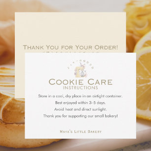 Carte De Remerciements Instructions de soin pour les cookies mélangeur fl